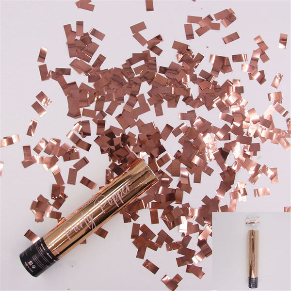 *28CM ROSE GOLD PARTY POPPER